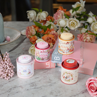 Bougie en cire de soja aromathérapie pour la Saint-Valentin en boîte de conserve lapin avec couvercle boîte-cadeau d'anniversaire copines pour Noël et Halloween