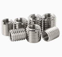 304 Stainless Steel Bolt Style Threaded Sleeve Locking Insert, Screw-in Bushing, Blind Nutsert Thread Repair Kit for Metal