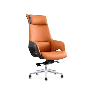 Çin ofis mobilyaları tedarikçisi Modern deri sandalye yüksek geri ergonomik deri sandalye