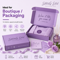 Caja de Envío Personalizada de Color Morado, Embalaje Corrugado, Impresión Pequeña, Reciclable, Cajas de Cartón para Ropa