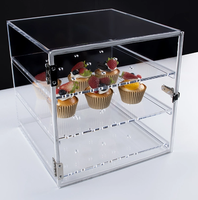 Boîte à cupcakes en acrylique transparent avec serrure