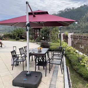 Sombrilla de Patio para Exteriores, Parasol para Cafetería, Restaurante, Terraza, Resistente al Viento, Sombrilla Cantilever Roma con <span class=keywords><strong>Base</strong></span> Giratoria - Product Image 5