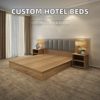 Meubles d'hôtel commerciaux sur mesure, en cuir véritable, design moderne, lits simples, ensembles de chambres king size, lits d'hôtel élégants