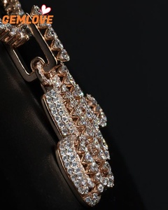 Collier initial en or massif 9K-18K de qualité supérieure, pendentif en diamant naturel et cultivé en laboratoire, ensemble de bijoux fins de luxe - Product Image 5