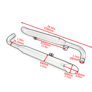 อะไหล่รถจักรยานยนต์ ท่อไอเสียสีดำ วัสดุสแตนเลส 304 สำหรับ <span class=keywords><strong>Triumph</strong></span> <span class=keywords><strong>Bonneville</strong></span> <span class=keywords><strong>Bobber</strong></span> T100 T1200 Speed Master - Product Image 2