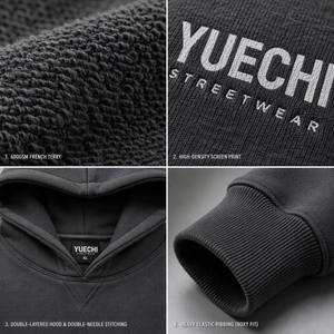 Felpa con Cappuccio Nera da <span class=keywords><strong>Uomo</strong></span> Streetwear di Alta Qualità, Personalizzata, in Cotone, Oversize, Vestibilità Ampia, con Grafica, Stile Casual e Designer - Product Image 3