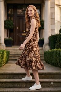 Robe d'été bohème pour femme, imprimé floral, tenue de vacances pour la plage, les voyages, les fêtes de jardin et les journées décontractées - Product Image 2