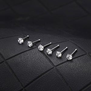 Piercings de <span class=keywords><strong>Nariz</strong></span> de Circonia Cúbica, Titanio Médico G23, Varilla Recta, Gancho en L, Anillos de <span class=keywords><strong>Nariz</strong></span> Antialérgicos, Joyería para Piercing Corporal - Product Image 5
