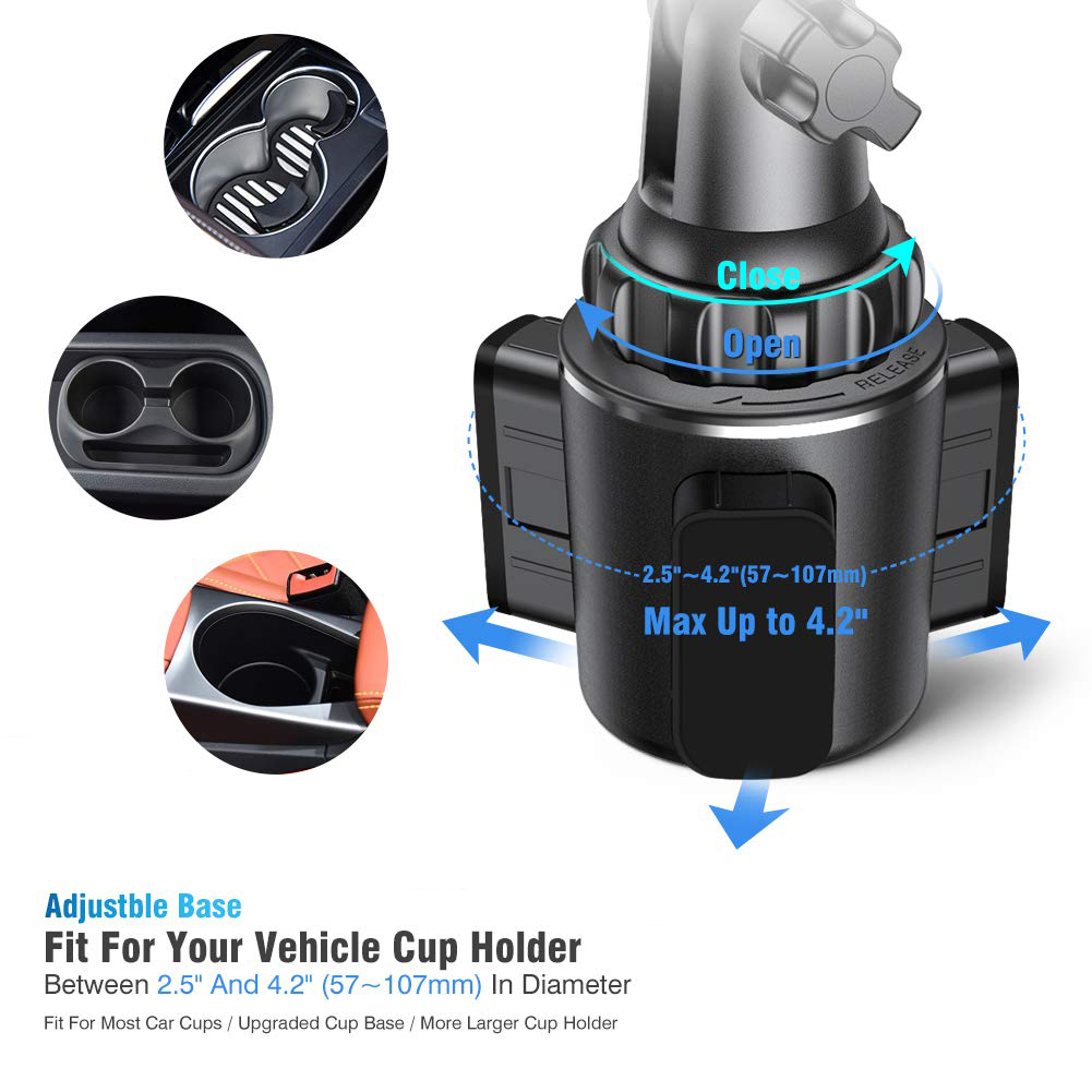 HX (Starsky) Universal Car Cup Holder Phone Mount - ABS Material, 360° Rotation, 3.5-6.8 Inch Compat