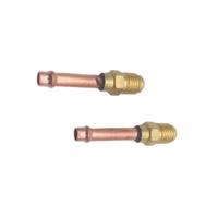 Adaptateur en laiton de réfrigération 1/4 tube de cuivre court soudé OD 6.35mm / 1/4 avec joint torique pointu