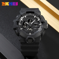 Jam Tangan Elektronik SKMEI 2117 Layar Ganda Olahraga Luar Ruangan Ramah Lingkungan ABS Multifungsi Pria 5Bar OEM&ODM