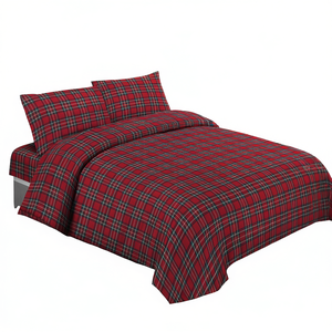 Juego de Funda de Edredón 100% Algodón, Diseño Kilt, Tamaño King 230x220cm, Ropa de Cama del Reino Unido - Product Image 3