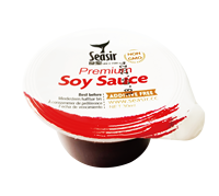 Seasir - 160 Vasos Desechables de Salsa de Soya Ligera de 30 ml - Elaborada con Pureza del 100% Sin Aditivos, Lista para Usar, 24 Meses de Duración
