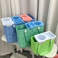 Séparateur de sac de plage en EVA léger, insert amovible avec porte-gobelet et emplacements pour téléphone, plateau supérieur étanche pour sacs fourre-tout