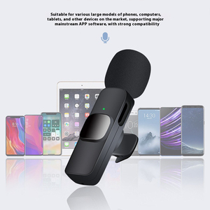 2025 Trend K9 Mini micrófono de solapa portátil 2 en 1 <span class=keywords><strong>Clip</strong></span> inalámbrico Lavalier micrófono nuevo Vlogging Kit <span class=keywords><strong>para</strong></span> estudio de transmisión en vivo - Product Image 2