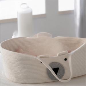 Factory Hot Sale Hand Woven Cotton Rope Baby Tote <b>Basket</b> Organizing Home Decoration - Product Image 6