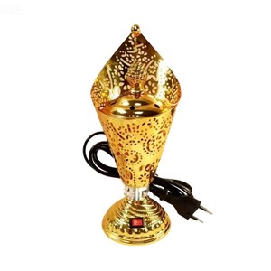 Bruciatore di Incenso Elettrico in Metallo Dorato Stile Dubai, Bellissimo Design Arabo per Bakhoor, Spina AU, per Legno di Sandalo - Product Image 5
