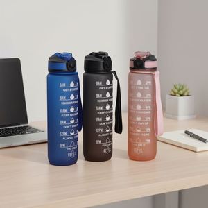 Botella Deportiva de Tritán 2026, Colorida, Libre de BPA, con Marcador de Tiempo para Agua y Proteínas - Product Image 4