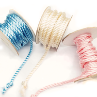 Cordon en corde tressée creuse bio de 3mm, 4mm, 5mm, 6mm en nylon, polyester et coton pour emballage, macramé et cordon de serrage de panier - Vente en gros