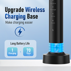 Nuevo Diseño de Cepillo de Dientes Eléctrico Sónico Inteligente, Resistente al Agua IPX7, Carga Inalámbrica, Limpiador Bucal con Función de Blanqueamiento <span class=keywords><strong>Dental</strong></span> - Product Image 6