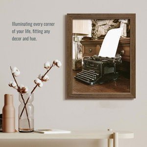 Cornice Portafoto in Legno Marrone Effetto Venatura, Cornice per Foto in Legno, Cornice <span class=keywords><strong>da</strong></span> Parete in Legno con Vetro Temperato HD, Set di Cornici per Galleria Fotografica - Vendita Calda - Product Image 4