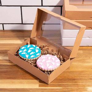 環境にやさしいリサイクル使い捨て食品グレード健康バーガー包装箱食品クラフトペーパートレイランチボックス用 - Product Image 5