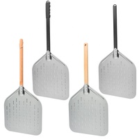 YINHAO Pelle à pizza en métal personnalisée avec logo, perforée pour un démoulage facile, pliable pour un rangement pratique, idéale pour la pizza maison et le pain artisanal