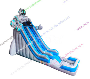 Toboggan aquatique robot commercial de nouvelle conception avec <span class=keywords><strong>piscine</strong></span> toboggan gonflable de course à roues ouvertes pour enfants à vendre - Product Image 1