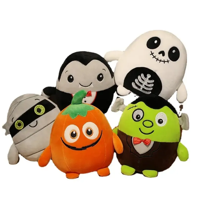 Allo Großhandel Gefüllte Plüsch tier Halloween Geschenk Kawaii Squishy Plüsch tier Lustige Zombie Vampir Kürbis Plüsch puppe