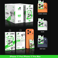 Verre trempé pour objectif d'appareil photo 13 17 18Pro Max, protection transparente 3D pour mobile