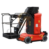 Plateforme élévatrice verticale télescopique autopropulsée Cathaylift certifiée CE, 9,2 m, capacité de charge 200 kg, en alliage d'aluminium