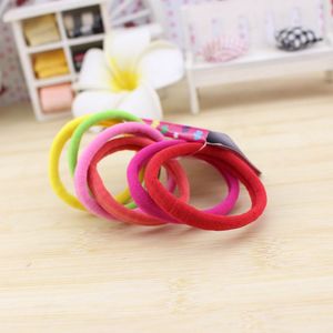 High Elasticity Seamless Towel Hair Ties 6 Pieces Colorful Women's Daily Use Fabric Headdress <b>Accessory</b> - Product Image 3