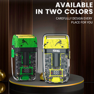 เครื่องโกนหนวดไฟฟ้า DSP 60125 ใบมีดเดี่ยวกันน้ำ IPX7 แบบชาร์จได้สำหรับผู้ชายสีเขียวและสีเหลือง - Product Image 2
