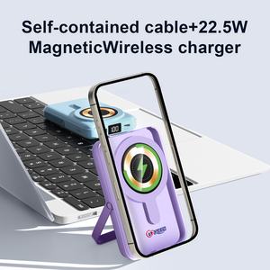 Batería Externa Magnética Inalámbrica Recargable Ultra Delgada de 22.5W y 10000mAh con Soporte y Carga Rápida para iPhone (OEM) - Product Image 6