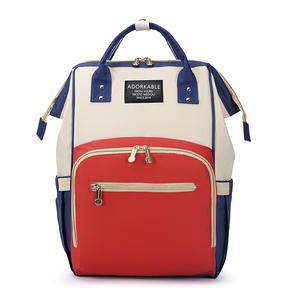 2024 mode kapasitas besar tahan air poliester tas Mummy ransel gaya fungsi bahu tas tangan untuk ibu hamil - Product Image 1