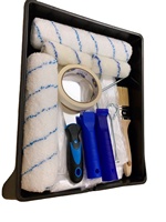 Ensemble d'outils à main pour la peinture de la maison et la réparation des murs Rouleau de décoration de peinture de 230mm avec plateau de ruban de masquage