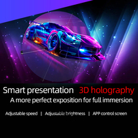 Proyector Holográfico A3W de 42 cm, Pantalla Holográfica 3D, Ventilador Publicitario LED, Reproductor de Publicidad, Ventilador de Hologramas