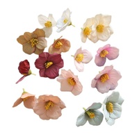 Têtes de fleurs artificielles en soie (orchidée, magnolia) pour DIY, matériaux pour pinces à cheveux, accessoires pour coiffes et couronnes, pour mariages, événements extérieurs et festifs