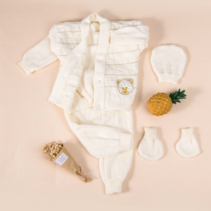 All'ingrosso di alta qualità 5 pezzi/set Set di <span class=keywords><strong>abbigliamento</strong></span> per bambine e bambine maglione lavorato a maglia e pantaloni Set di <span class=keywords><strong>abbigliamento</strong></span> per neonati - Product Image 2