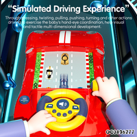 Jeu de société de course pour enfants, jouet de simulation de conduite de voiture avec volant, lumières et musique