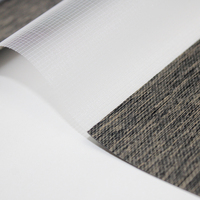 Haute occultation 100% polyester imitation lin fenêtre zèbre stores tissu