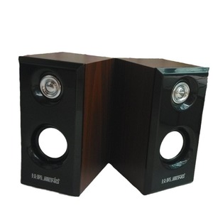 JT042 Wooden Speaker USB Powered Compact <b>Stereo</b> Sound <b>System</b> - Product Image 5