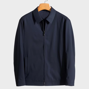 Fabricantes de Chaquetas de Piloto Personalizadas de Alta Calidad, Tejidas, Talla Grande para Hombre, OEM, Primavera, Delgadas, con Cierre y Cuello Camisero - Product Image 1