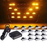 Nouveau produit phare : Lumière stroboscopique LED 16W haute puissance 12V pour calandre de voiture, à clipser (un à huit), pour éclairage routier, ajustement universel, garantie 1 an