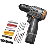 Perceuse à percussion électrique sans balais, rechargeable au lithium-ion, sans fil, compacte, puissante, à double vitesse, mini perceuse pistolet de qualité industrielle