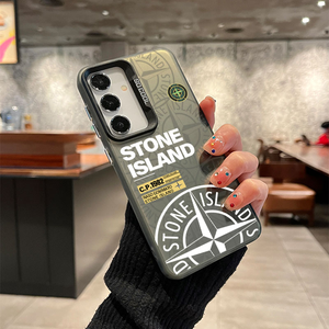 เคสโทรศัพท์มือถือรุ่นใหม่ยอดนิยม <span class=keywords><strong>สี</strong></span><span class=keywords><strong>เงิน</strong></span> IMD PC+TPU ลายเกาะ สำหรับ Samsung S24 Ultra S25 Ultra S23 S22 จากแบรนด์ Stone Label Fashion - Product Image 4