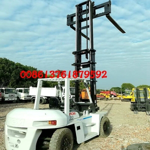 Original Japan TCM FD70 Counter Balance Forklift 7ton Lifting Diesel <b>Engine</b> Used Condition Internal Combustion 6m <b>Lift</b> FWD - Product Image 5