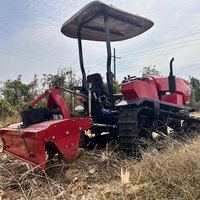Mini tracteur agricole à chenilles en caoutchouc avec moteur diesel 50 CV, haute productivité et sécurité, garantie 1 an