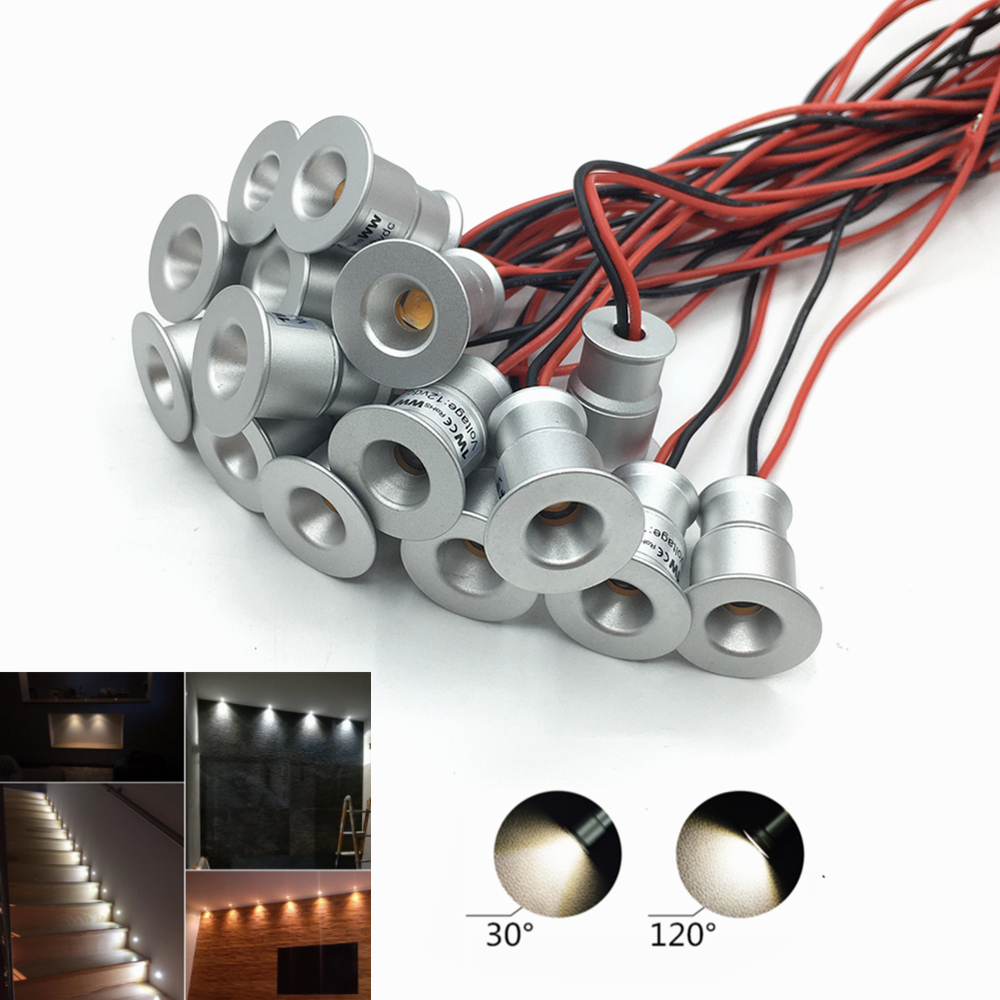 Mini foco LED IP65 de 1W, luz descendente ambiental regulable de 12V, foco para KTV, fiesta, techo, escaleras, pasillo, iluminación de armario