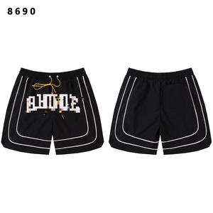 Ready Ship Stock NEW Arrival 100% Polyester Solid Casual <b>Mid</b> Printed Designer Breathable Mesh Double <b>Layer</b> Drawstring Closure - Product Image 2